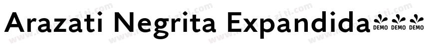 Arazati Negrita Expandida字体转换